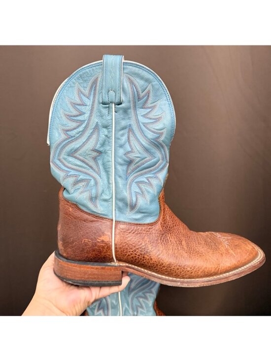 Tony Lama Mens Bison MADE IN USA Cowboy Western Boots Size 10 main image 8